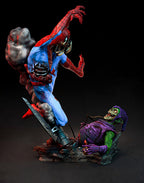 Spider-Man zombie contre Lizard – Statue de collection 3D haut de gamme | Figurine d’exposition de super-héros horrifique
