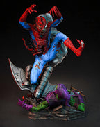 Spider-Man zombie contre Lizard – Statue de collection 3D haut de gamme | Figurine d’exposition de super-héros horrifique