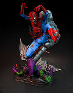 Spider-Man zombie contre Lizard – Statue de collection 3D haut de gamme | Figurine d’exposition de super-héros horrifique