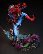 Spider-Man zombie contre Lizard – Statue de collection 3D haut de gamme | Figurine d’exposition de super-héros horrifique
