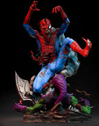 Spider-Man zombie contre Lizard – Statue de collection 3D haut de gamme | Figurine d’exposition de super-héros horrifique