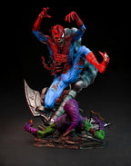 Spider-Man zombie contre Lizard – Statue de collection 3D haut de gamme | Figurine d’exposition de super-héros horrifique