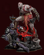 God of War Kratos vs Dark Elf Collectible Statue – Epic Battle Diorama Figure