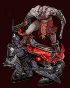 God of War Kratos vs Dark Elf Collectible Statue – Epic Battle Diorama Figure