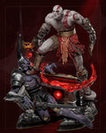 God of War Kratos vs Dark Elf Collectible Statue – Epic Battle Diorama Figure