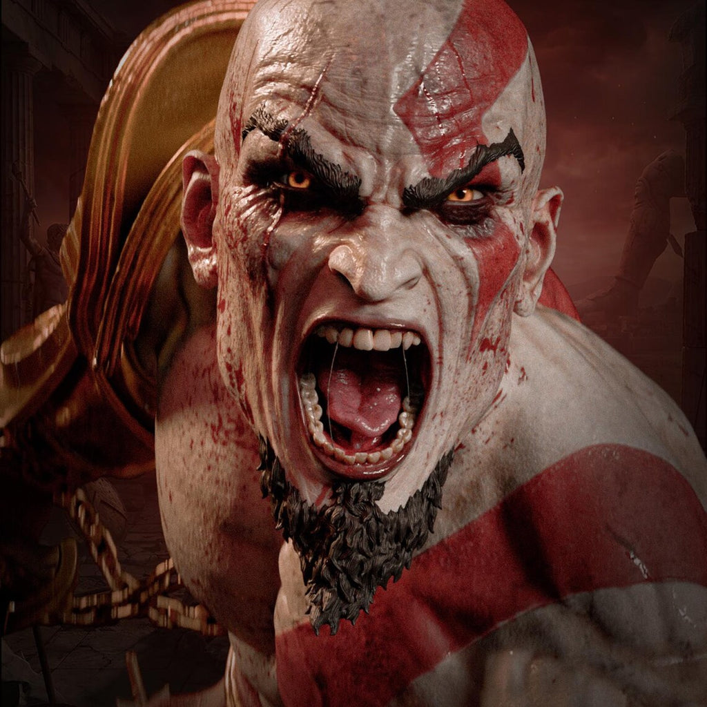 God of War Kratos Rage of Sparta Statue – Mythical Beast Slayer Collectible Figure