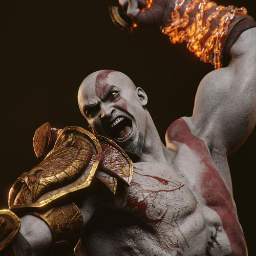 God of War Kratos Wrath of Olympus Statue – Blades of Chaos Monster Slayer Collectible Diorama