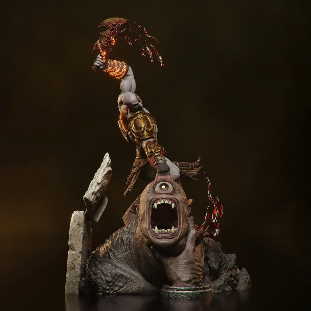 God of War Kratos Wrath of Olympus Statue – Blades of Chaos Monster Slayer Collectible Diorama